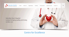 Desktop Screenshot of gokuldashospital.com